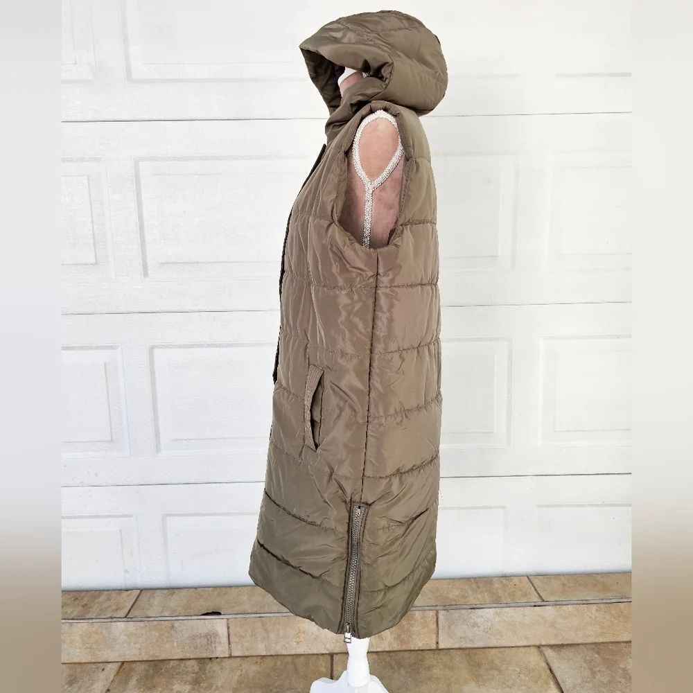 26 International Puffer Vest XL Longline Hooded Outdoor Utility Streetwear - Picture 3 of 11